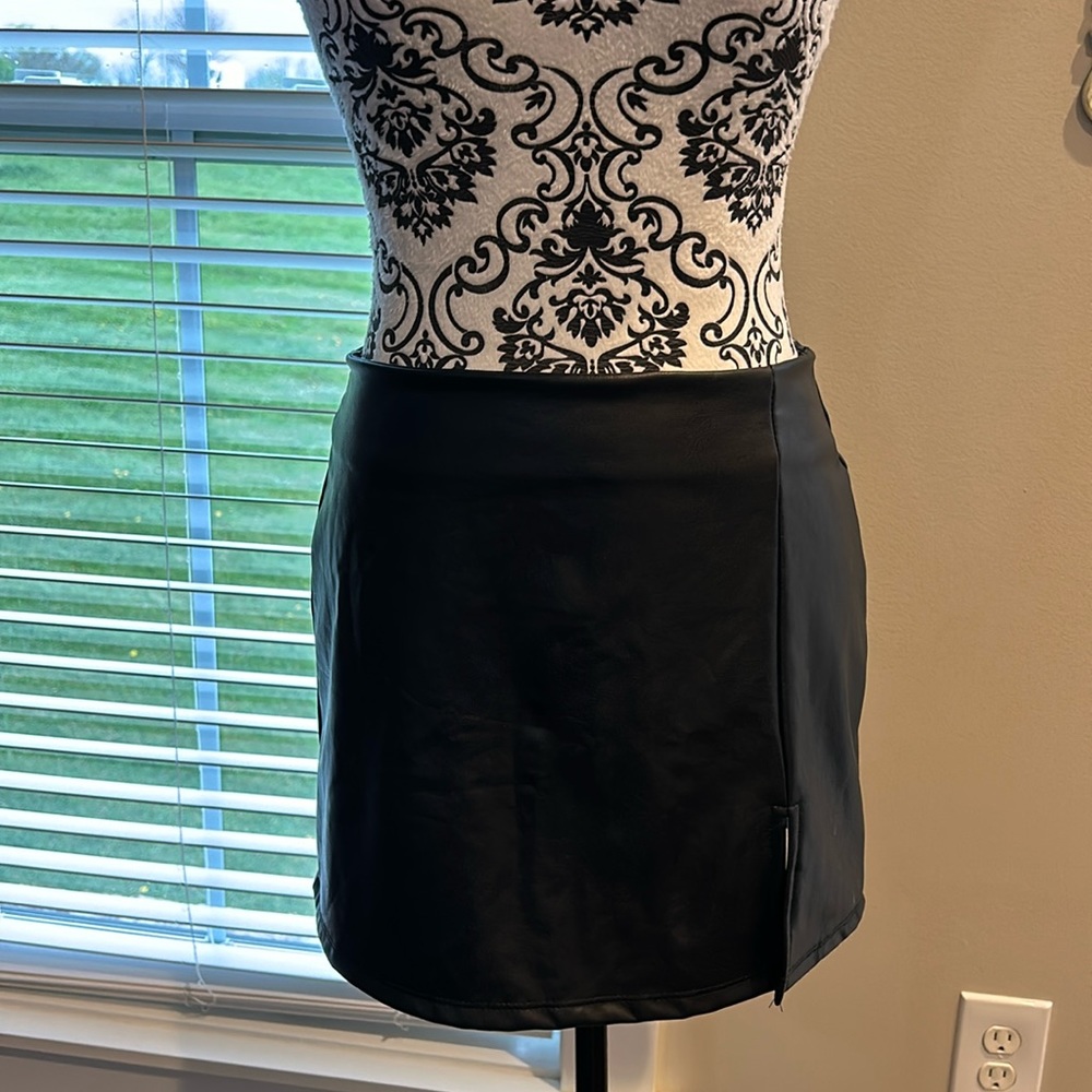 Altar'd State Elegant Black Mini Skirt